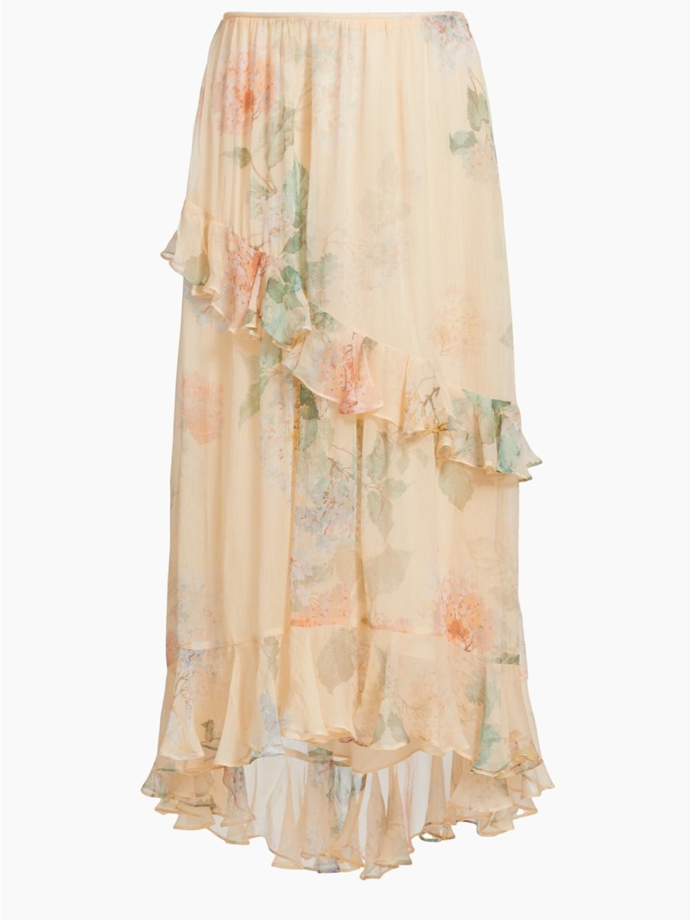 NWT Zimmermann Tiered Floral Ruffle Maxi Skirt